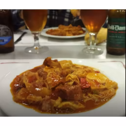 Ración de callos caseros en su salsa